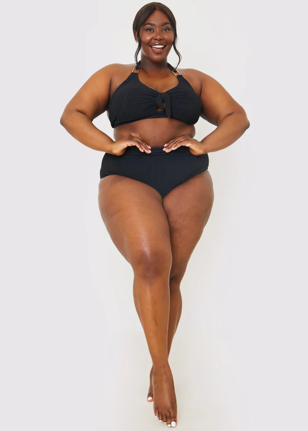 In The Style Stacey Black Halter Neck Bikini Top - 8 Image 2