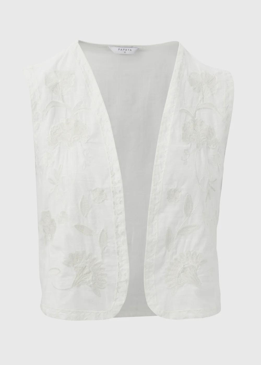 White Embroidered Waistcoat - 8 Image 5