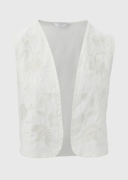 White Embroidered Waistcoat - 8 Image 5