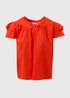 Red Ruffle Sleeve Blouse - 8 Image 5
