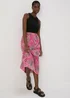 Papaya Petite Pink Aztec Print Midi Skirt - Size 6 Image 4