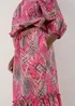 Papaya Petite Pink Aztec Print Midi Skirt - Size 6 Image 3