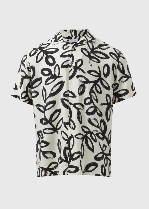 Ecru Mono Print Shirt - S Image 5