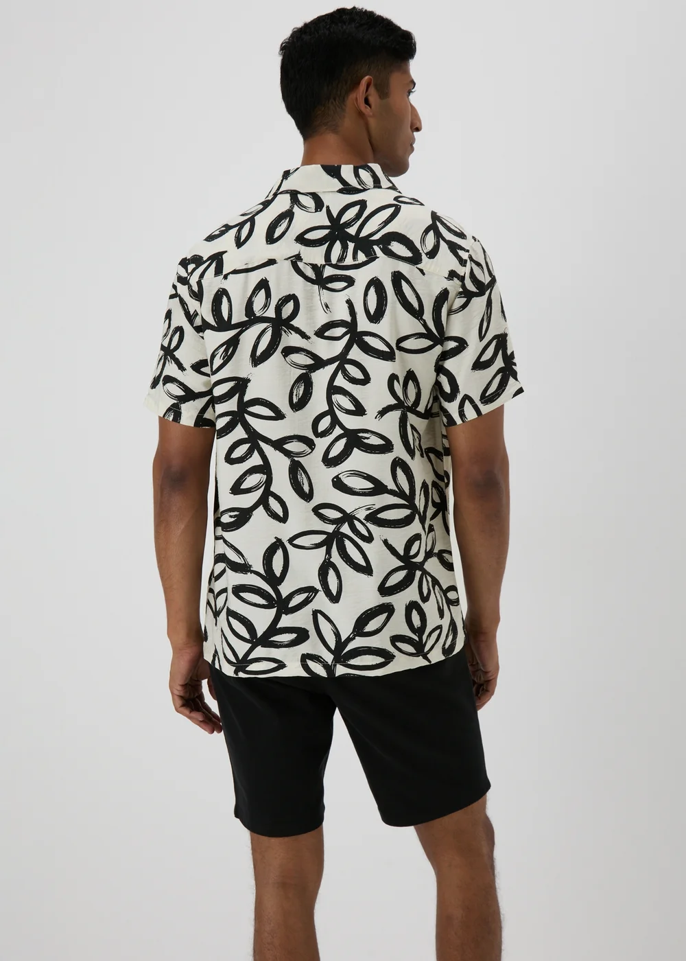 Ecru Mono Print Shirt - S Image 2