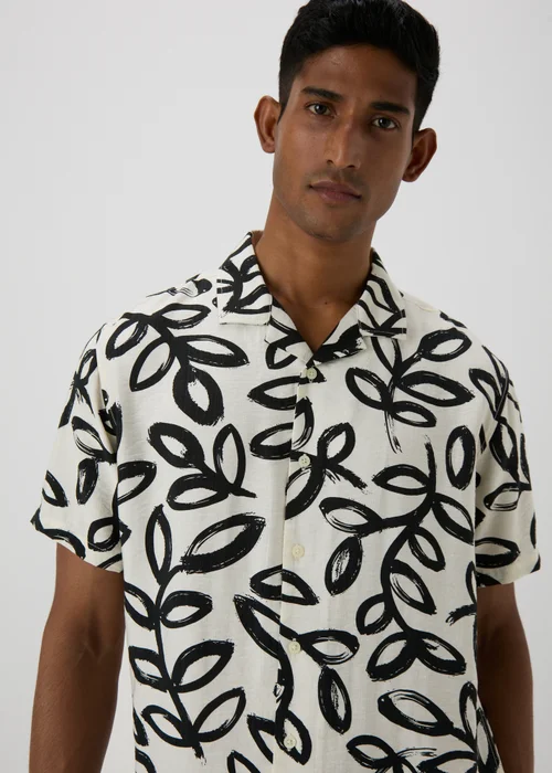 Ecru Mono Print Shirt - S Image 3