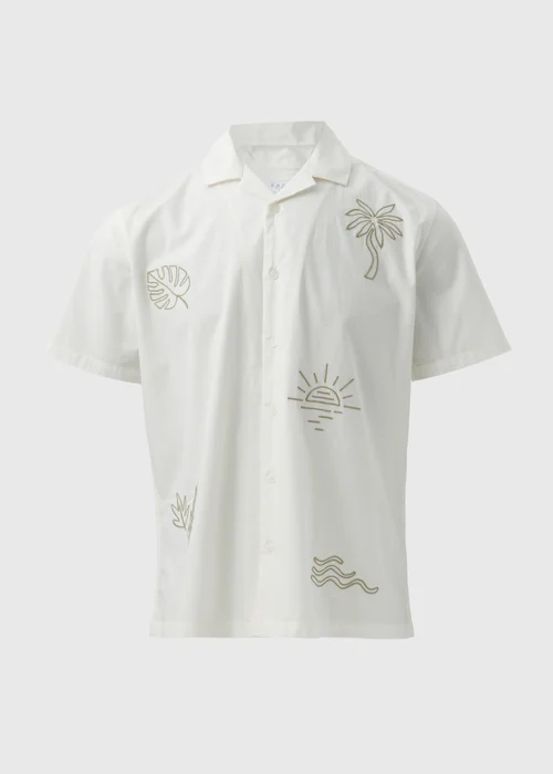 Ecru Embroidered Shirt - S Image 5