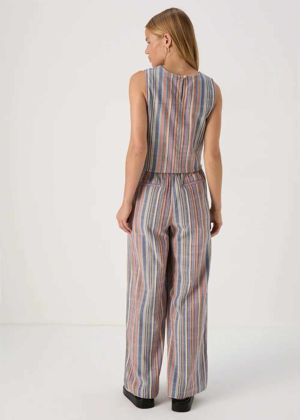 Multicolour Yard Dye Stripe Co Ord Wide Leg Trousers - 8 Image 2
