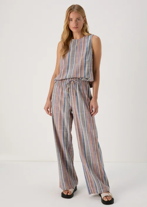 Multicolour Yard Dye Stripe Co Ord Wide Leg Trousers - 8 Image 1