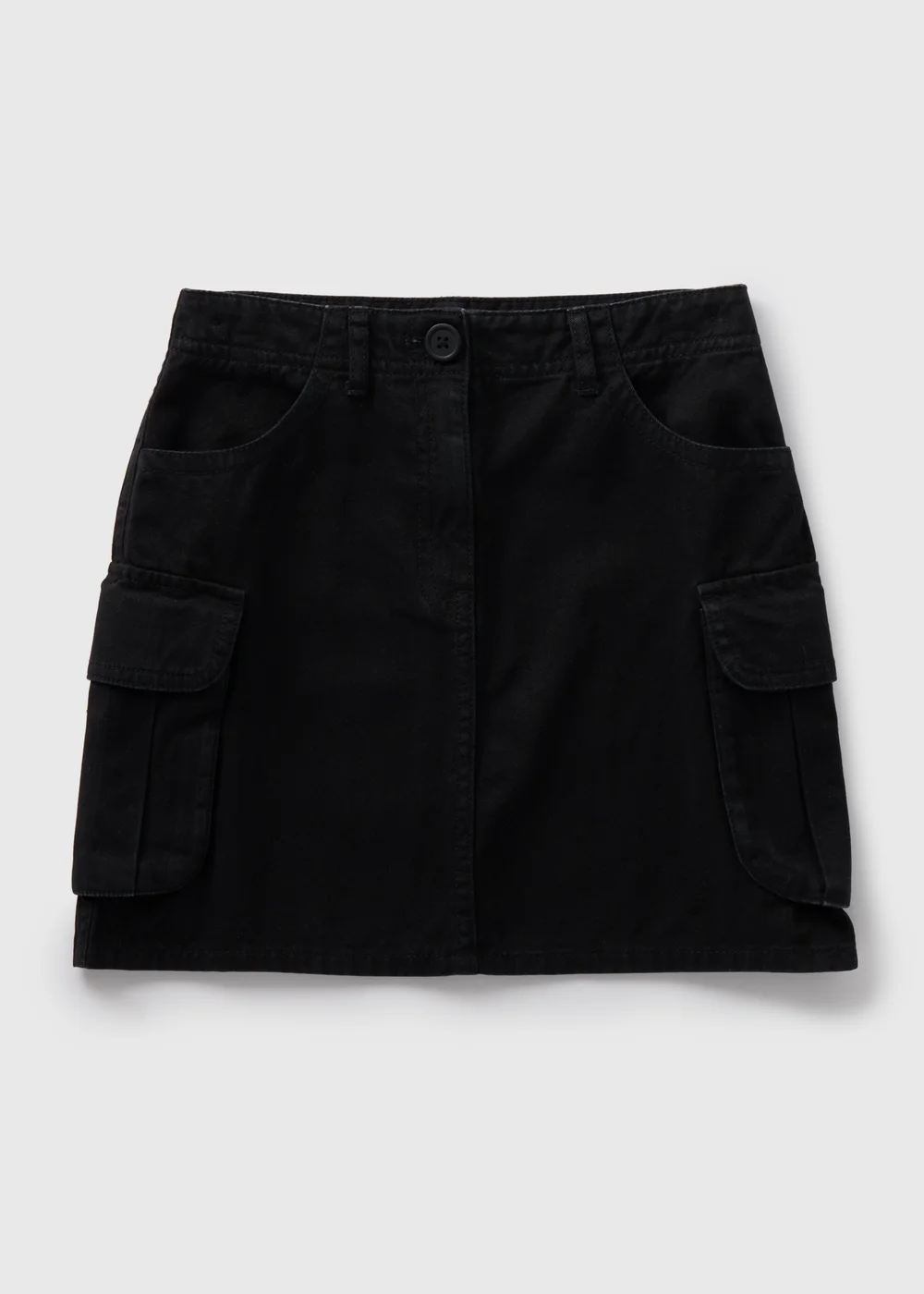 Girls Black Cargo Skirt (7-15yrs) - Age 7 Years Image 1