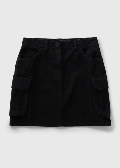 Girls Black Cargo Skirt (7-15yrs) - Age 7 Years Image 1