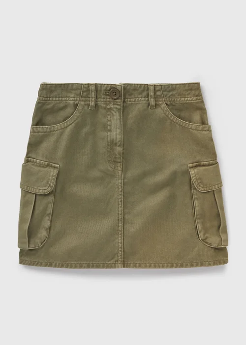 Girls Khaki Cargo Mini Skirt (7-15yrs) - Age 7 Years Image 1