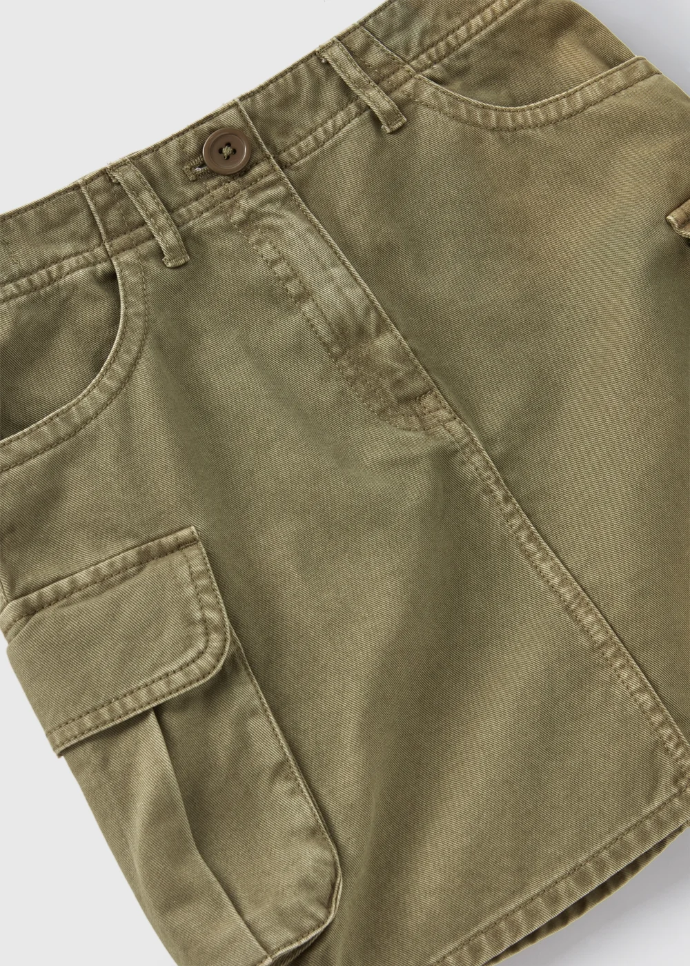 Girls Khaki Cargo Mini Skirt (7-15yrs) - Age 7 Years Image 2