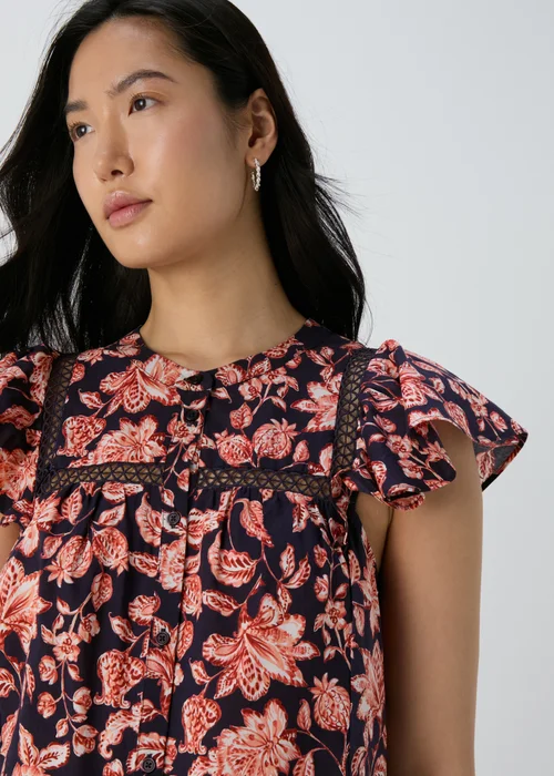 Et Vous Navy Floral Blouse - 8 Image 3