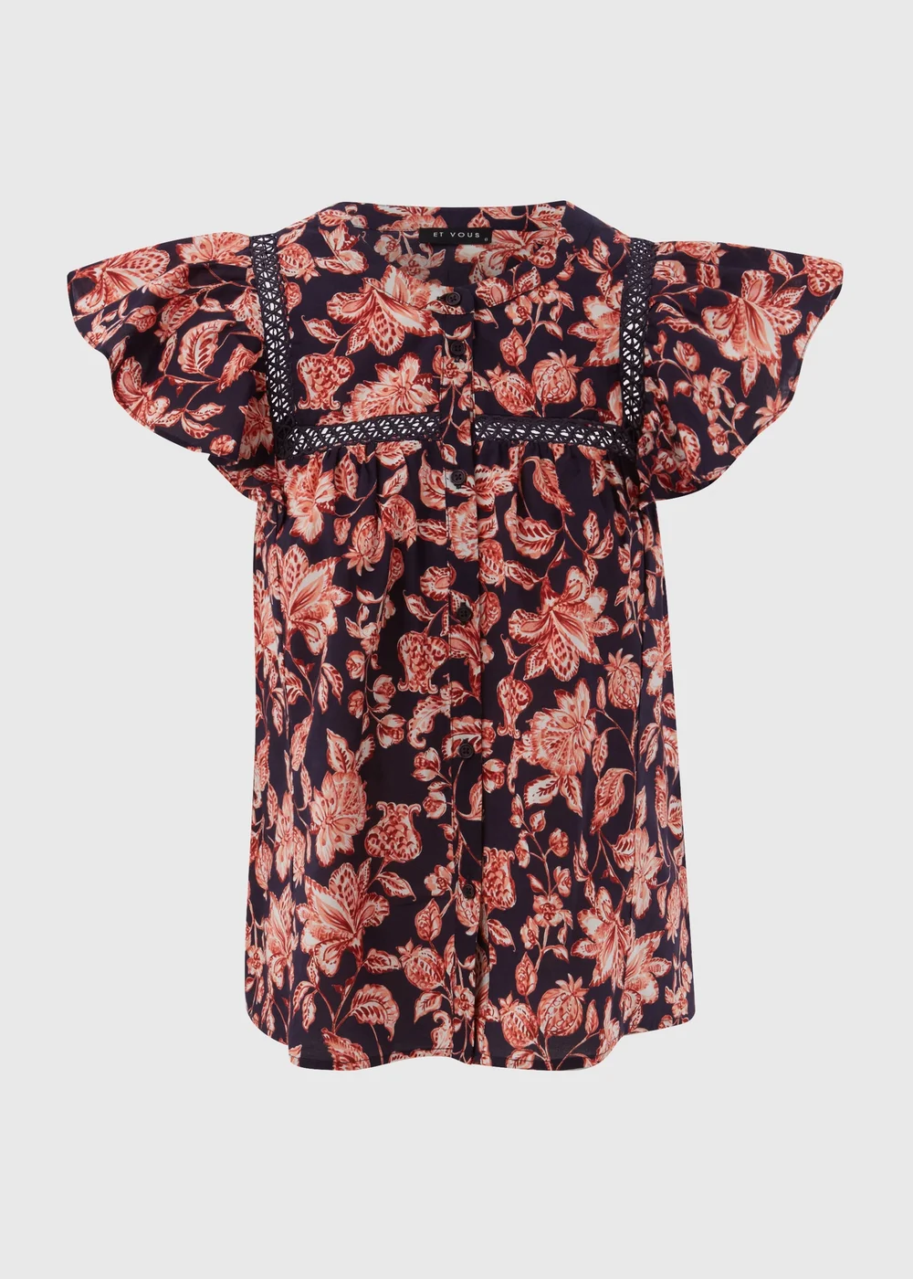 Et Vous Navy Floral Blouse - 8 Image 5