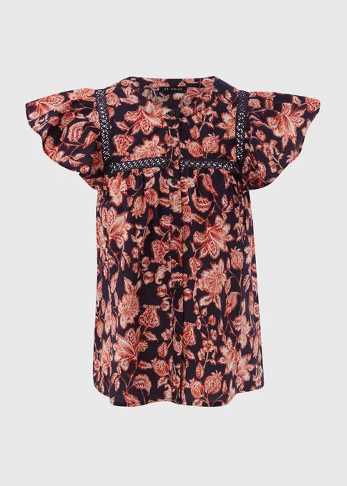 Et Vous Navy Floral Blouse - 8 Image 5