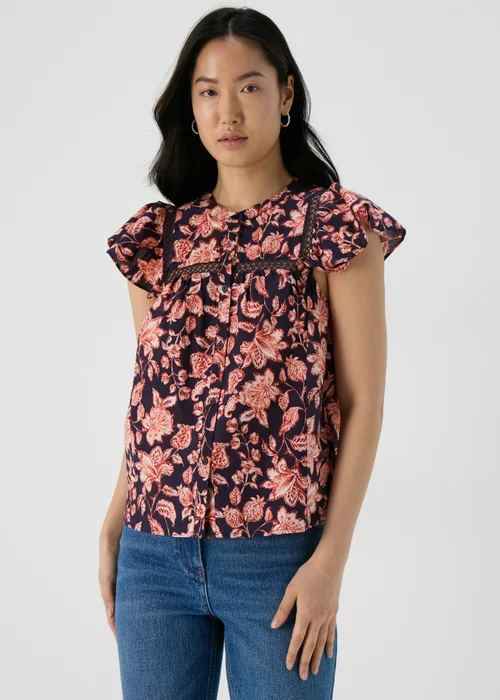 Et Vous Navy Floral Blouse - 8 Image 1