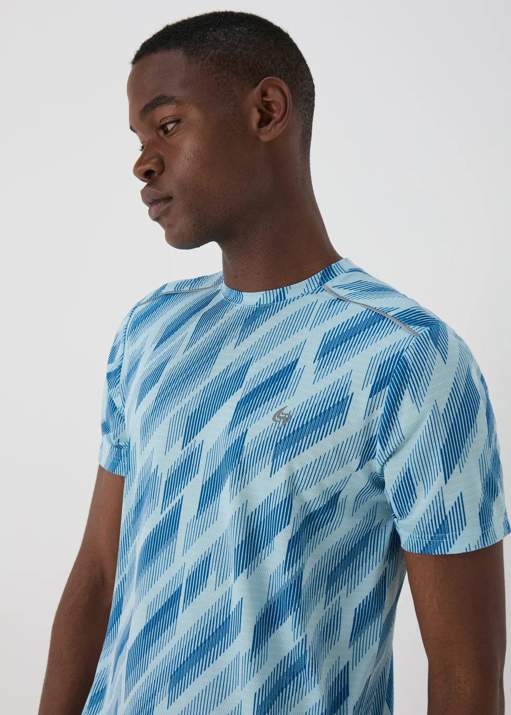 Souluxe Bright Blue Print T-Shirt - XS Image 3