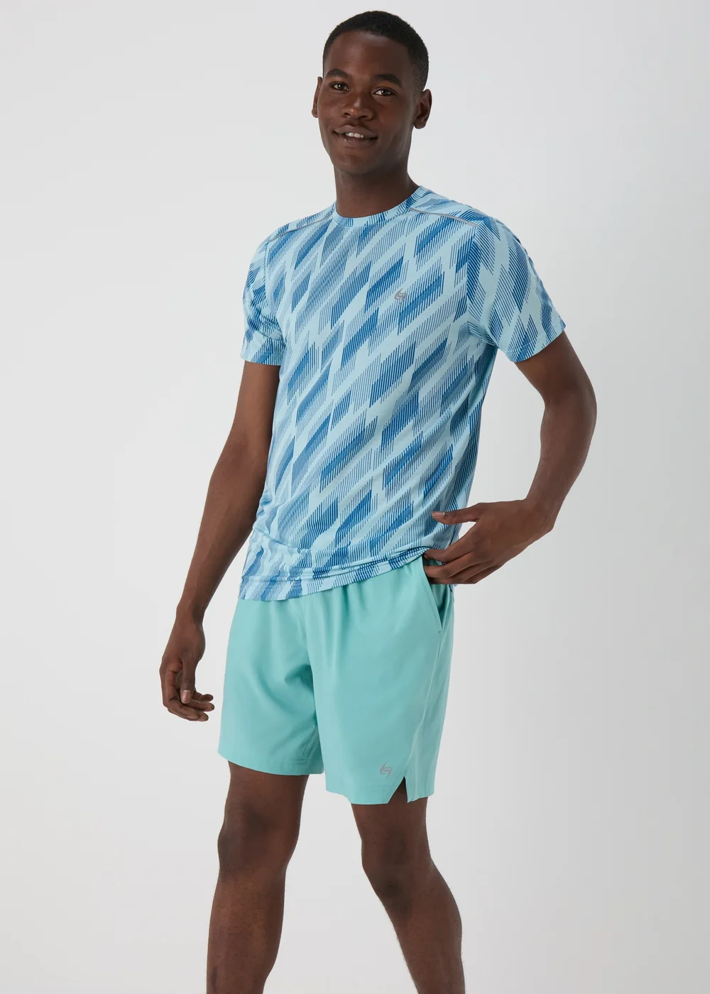 Souluxe Bright Blue Print T-Shirt - XS Image 1