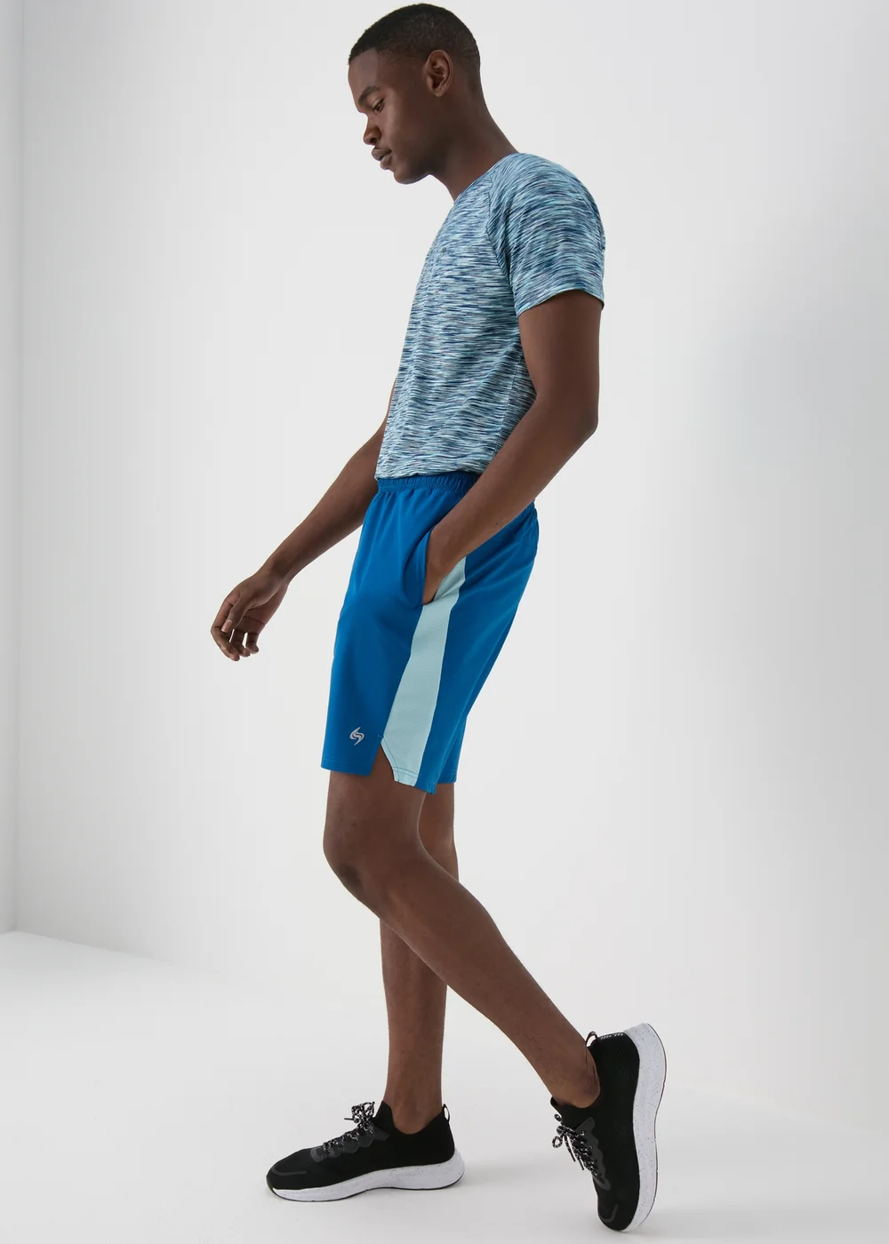 Souluxe Bright Blue Plain Shorts - XS Image 1