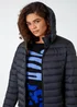 Roman Black Longline Hooded Padded Coat - 16 Image 4