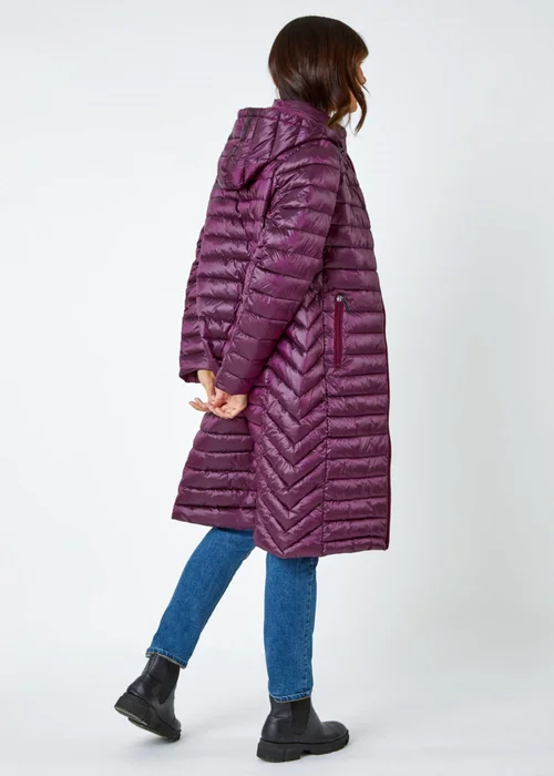 Roman Purple Long Pad Light Coat - 18 Image 3