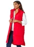 Roman Red Diamond Quilted Longline Gilet - 18 Image 1
