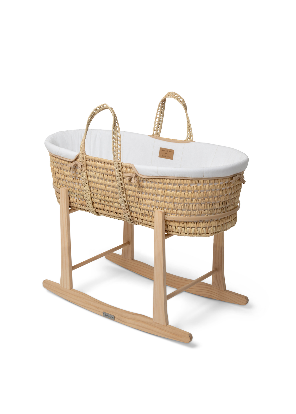 Clair de Lune Organic Palm Moses Basket - With Stand - Newborn Image 1