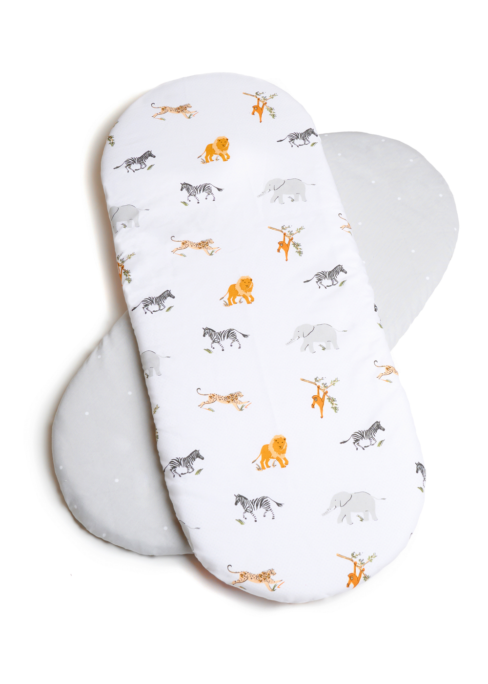 Clair de Lune Jungle Dream 2 Pack Moses Basket Sheets - One Size Image 1