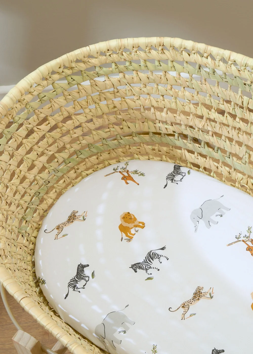 Clair de Lune Jungle Dream 2 Pack Moses Basket Sheets - One Size Image 3
