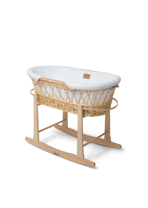 Clair de Lune Organic Wicker Moses Basket - With Stand - Newborn Image 1