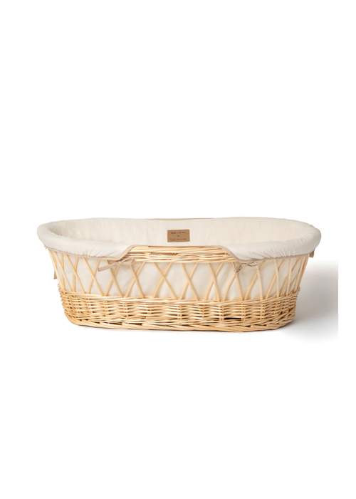 Clair de Lune Organic Wicker Moses Basket - With Stand - Newborn Image 2