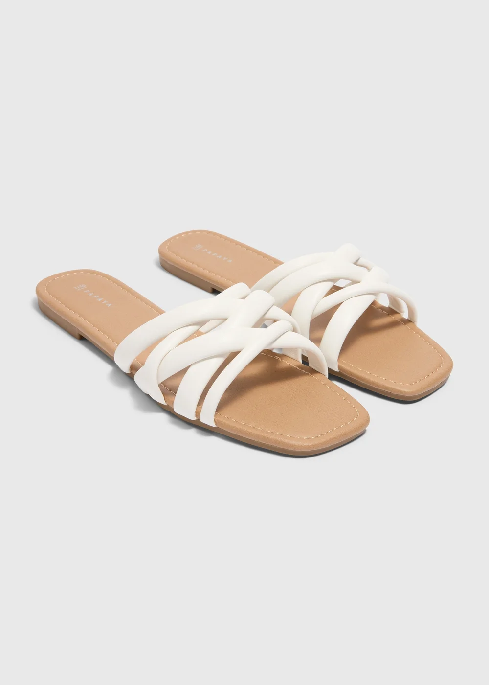 White Strappy Mules - Size 3 Image 1