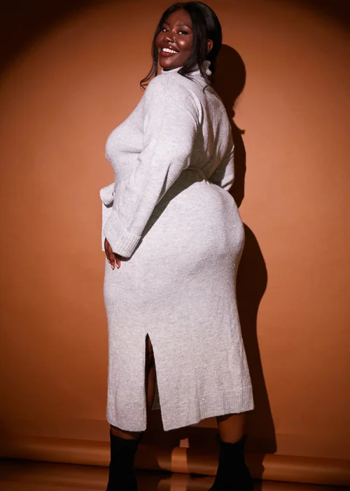 Grey Sequin Midaxi Dress - 06-08 Image 7