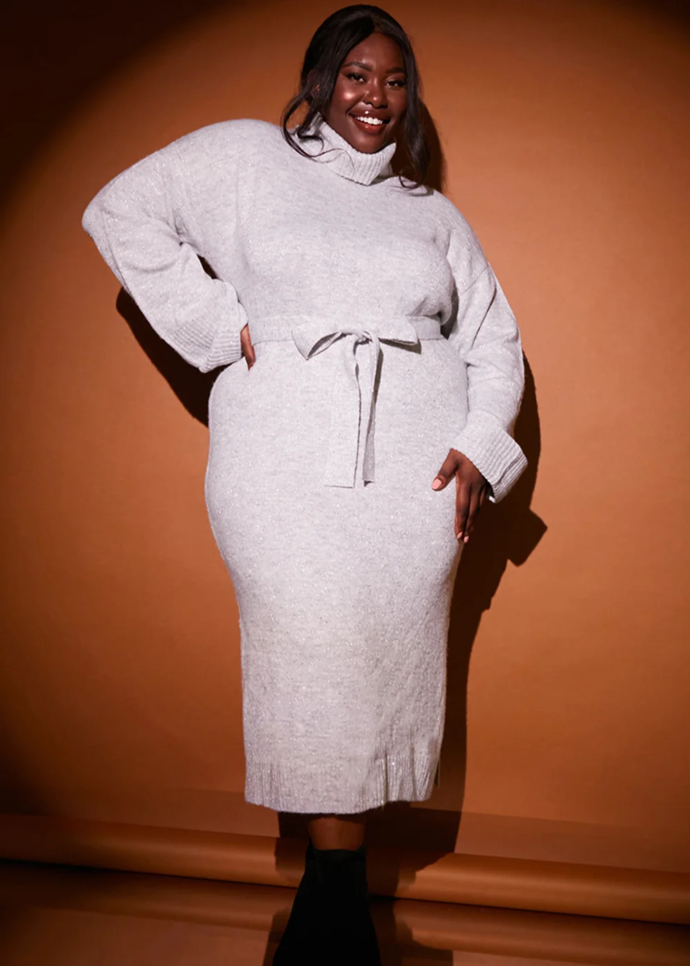 Grey Sequin Midaxi Dress - 06-08 Image 6