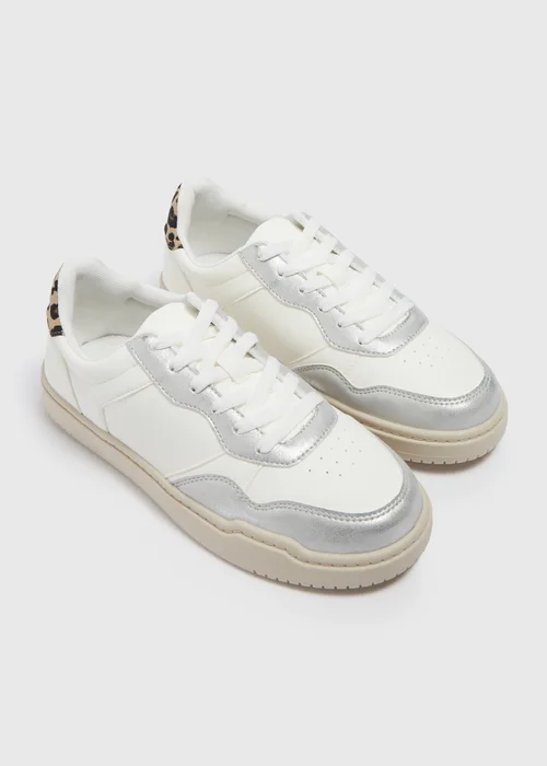 Silver Court Trainers - Size 3 Image 1