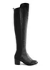 Where's That From Black Pu Britta Thigh High Heeled Boots - Size 6 Image 1