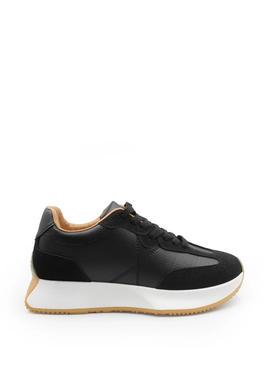 Where's That From Black Suede Metro Runner Trainers - 3 Image 1