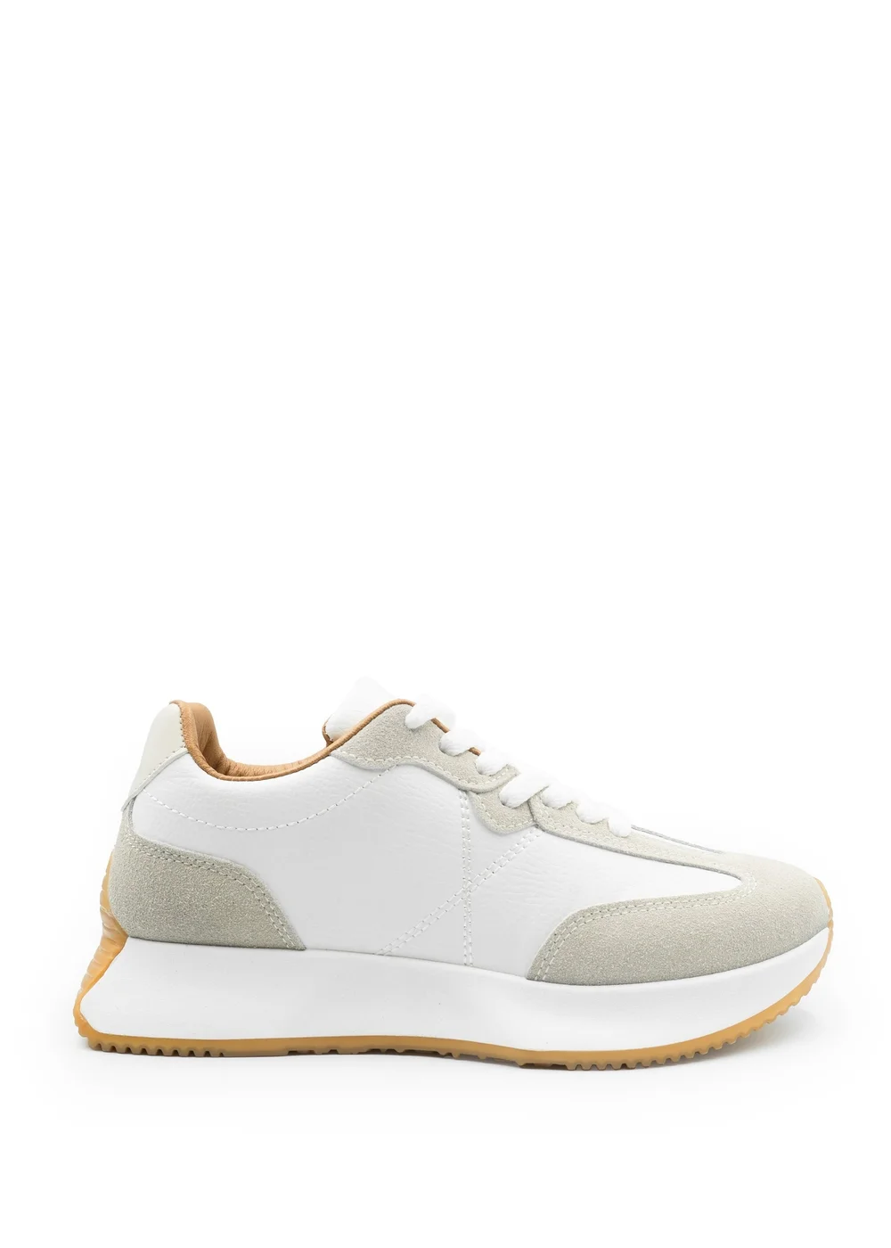Where's That From Light Grey Suede Vivian Runner Trainers - 3 Image 1
