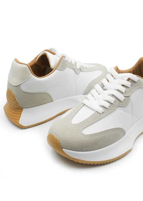 Where's That From Light Grey Suede Vivian Runner Trainers - 3 Image 2