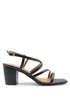 Where's That From Black Pu Metallic Sidra Block Heel Sandals - Size 9 Image 1