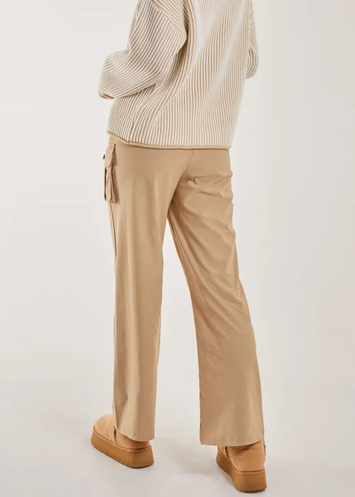Pink Vanilla Stone Oversized Pocket Wide Leg Cargo Trousers - 8 Image 4