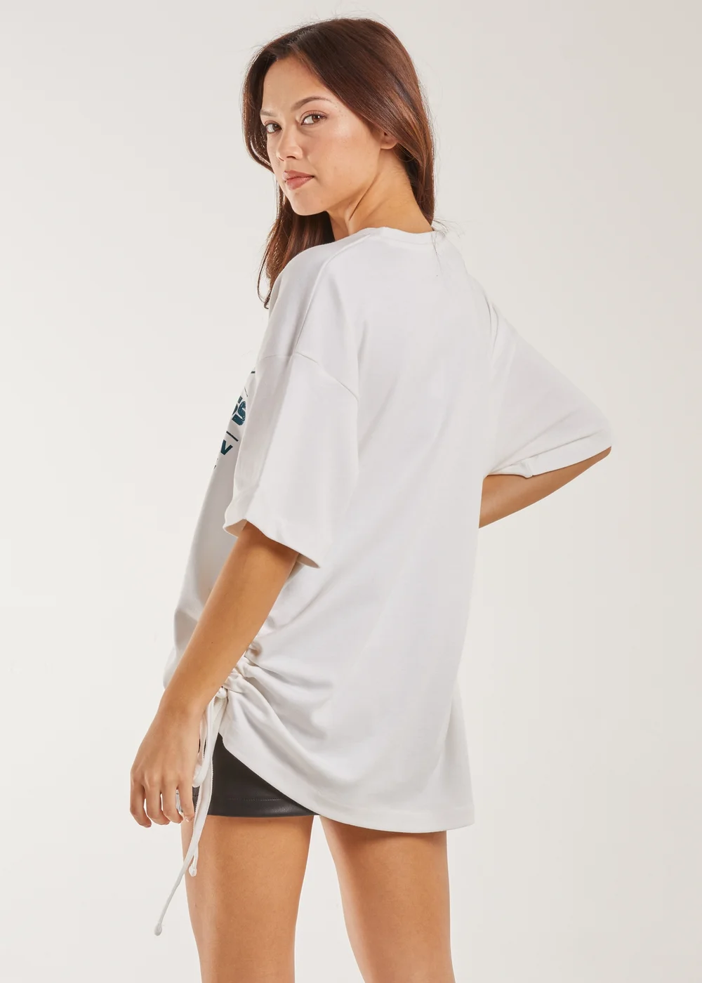 Pink Vanilla Ivory Motocross Oversized T-Shirt - S/M Image 4