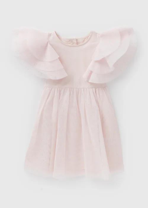 Girls Light Pink Glitter Dress (1-7yrs) - 1-1.5 Yrs Image 1