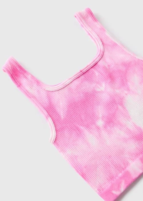 Girls Pink Tie Dye Seamless Vest (7-15yrs) - Small Image 2