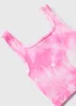 Girls Pink Tie Dye Seamless Vest (7-15yrs) - Small Image 2