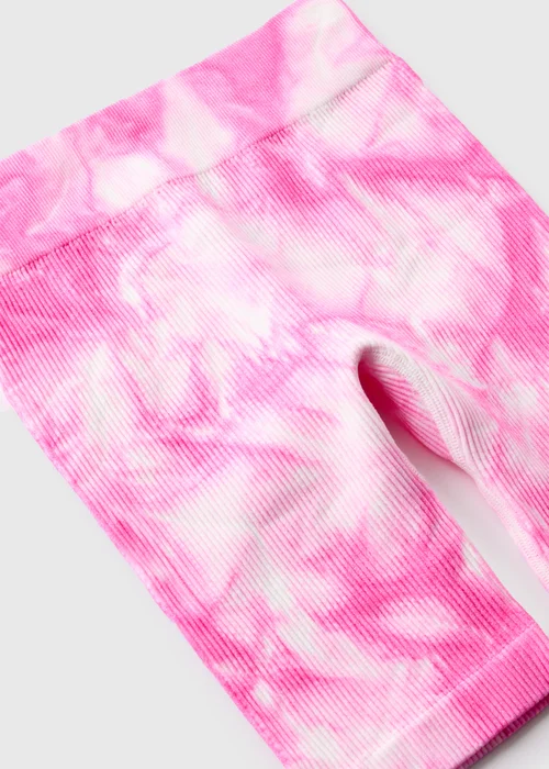 Girls Pink Tie Dye Seamless Shorts (7-15yrs) - S Image 2