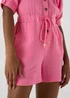 Pink Double Cloth Playsuit - 8 Image 3