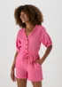 Pink Double Cloth Playsuit - 8 Image 1