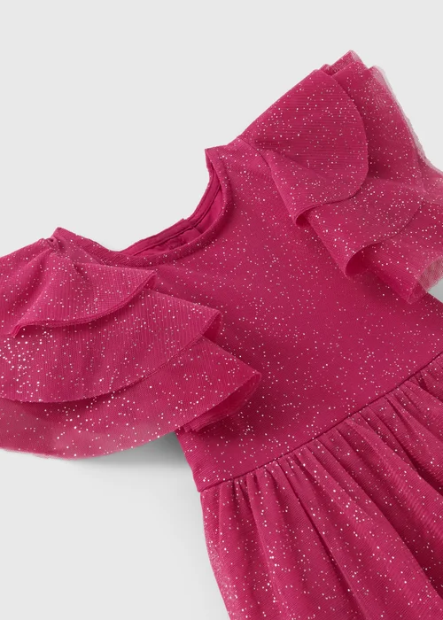 Girls Purple Glitter Dress (1-7yrs) - 1-1.5 Yrs Image 2