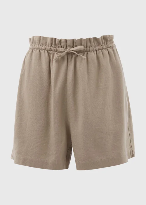 Stone Pull-On Linen Shorts - 8 Image 5